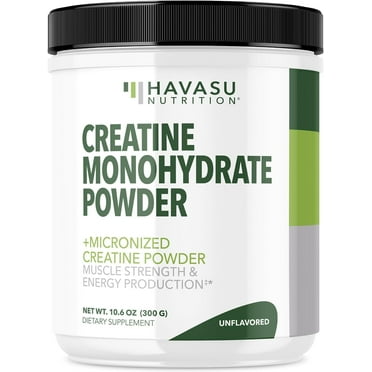 Havasu Nutrition Micronized Creatine Monohydrate Powder - Post Workout Recovery Powder - Muscle, Strength and Energy Production - 5g Unflavored, 60 Servings