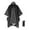 Black, variant on Almencla Rain Poncho with Hood Reusable Rain Jacket for Sports Event Hiking Camping Orange