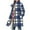 Dark Blue|Plaid, variant on Winter Sherpa Jacket Women Faux Shearling Fuzzy Mid Long Coat Color Block Warm Casual Button up Peacoat with Pockets (XL, Wine|Plaid)