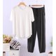 thumbnail image 5 of Pijamas coreanos de manga corta para mujer, ropa de dormir de Modal, suelta, talla grande, cómoda, ropa de noche, 5 of 5