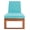 Natural Wood/Aqua, variant on SAFAVIEH Solano Outdoor Patio Sunlounger, Natural/Aqua