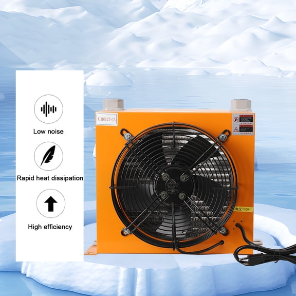 ECUTEE AH1012T-CA 12VDC Hydraulic Oil Cooler | 100L/min 85W Air-Cooled Radiator | Low Noise & Energy-Efficient Heat Dissipation