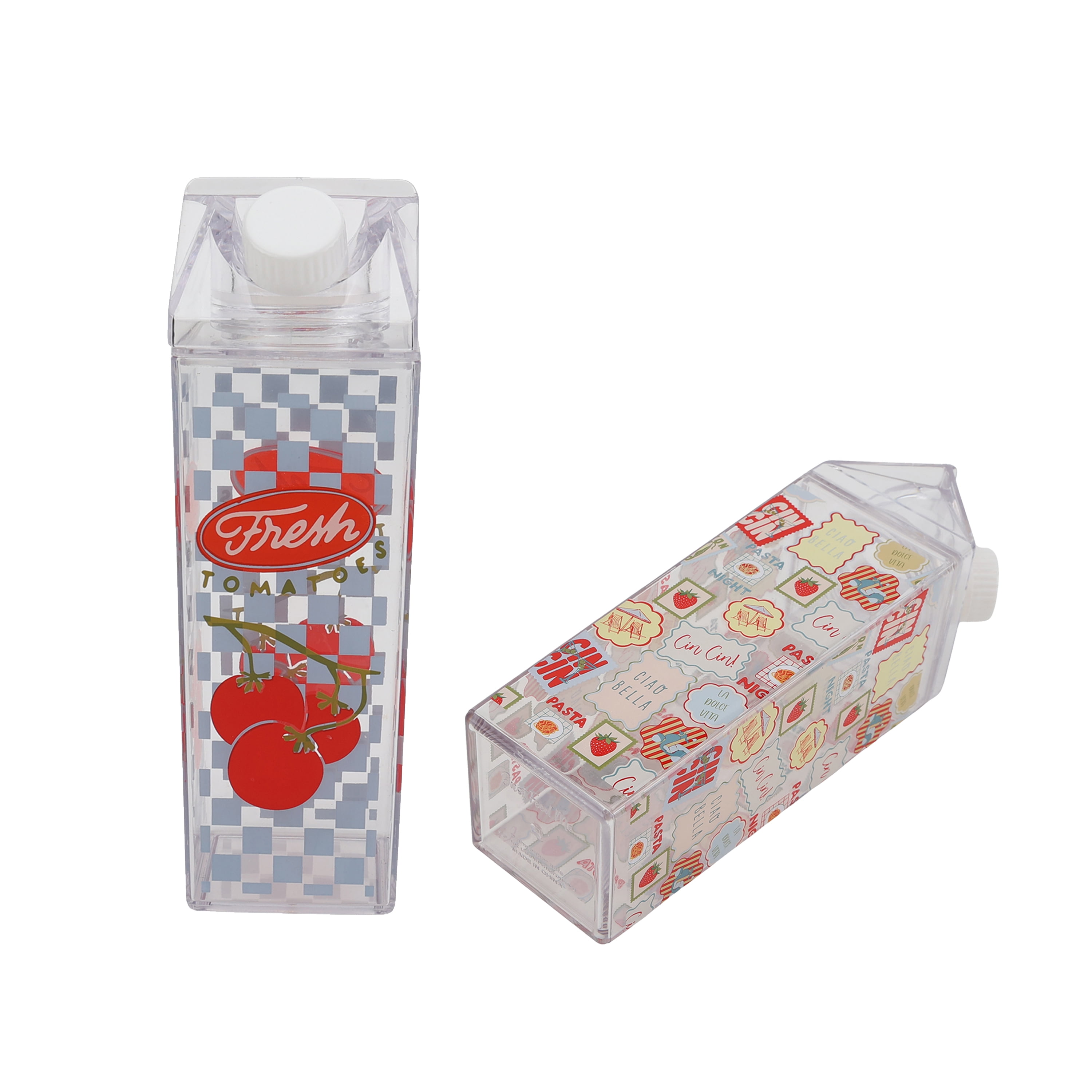 Just Feed Me by Jessie James Decker 2-Pack 18oz Carton-Style Tumbler Set, Tomatoes and Stamps