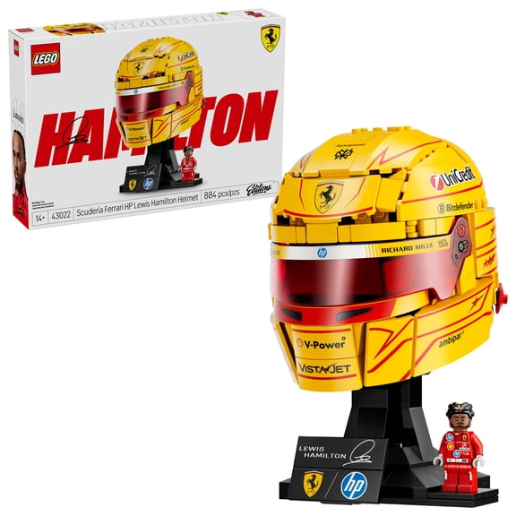 LEGO Editions Scuderia Ferrari HP Lewis Hamilton Helmet - Building Set for Teens, Ages 14 - Collectible F1 Display - Bedroom or Home Office Decor - Gift for Racing Fans - 43022