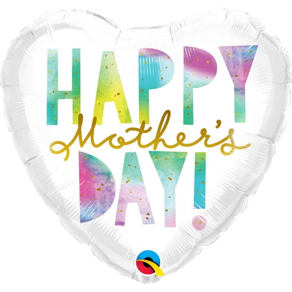18 inch Mother'S Day Watercolor Letters Foil Mylar Balloon - Party Supplies Decorations