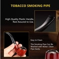 thumbnail image 4 of Pipa de tabaco, pipa de tabaco completamente doblada para fumar, pipa de plástico similar a la madera con perilla, liviana e impermeable, juego de regalo para fumar para principiantes, 4 of 5