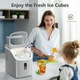 thumbnail image 5 of FREE VILLAGE Countertop Ice Maker Machine,45Lbs Square Ice Cubes in 24 Hrs,16 Ice Cubes Ready in 8 Mins with Self-claning,24H Timer Setting, Ice Scoop and Basket for Home , Black Utensils Insulat, 5 of 8