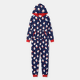 thumbnail image 5 of PatPat Christmas Pajamas for Women Matching Family Pajamas Hooded One Piece Long Sleeve Blue Santa PJs Women’s Loungwear Sleepwear with Socks WomenS, 5 of 9