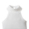 thumbnail image 6 of Qabnzmfo Girls Cute Outfit Set Sleeveless Ribbed Tank Top Faux Leather Skort 2 Piece Fashion Streetwear Toddler Clothes, 6 of 6
