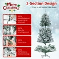 thumbnail image 5 of Huisuilinss Pre-lit Artificial Christmas Tree 6.5FT Snow Flocked Christmas Tree,Artificial Christmas Pine Tree,Large White Xmas Tree With Multicolor Lights & Branch Tips & Foldable Base For Home Offic, 5 of 7