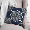 thumbnail image 3 of Creative Products Gray Medallions on Blue 18x18 Indoor / Outdoor Pillow, 3 of 3
