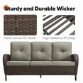 thumbnail image 3 of PARKWELL 5 Pieces Outdoor Patio Furniture Set with Fire Pit Table,All Weather Wicker Rocking Chairs for Garden Lawn Balcony Porch Deck,Brown/Gray, 3 of 13
