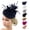 Black, variant on Miorin Under $10 Summer Hair Accessories, Fascinators Hat, Fascinator for Women Tea Party Mesh Headband Hat Clip Veil Headwear with Necklace Derby Pillbox Gray