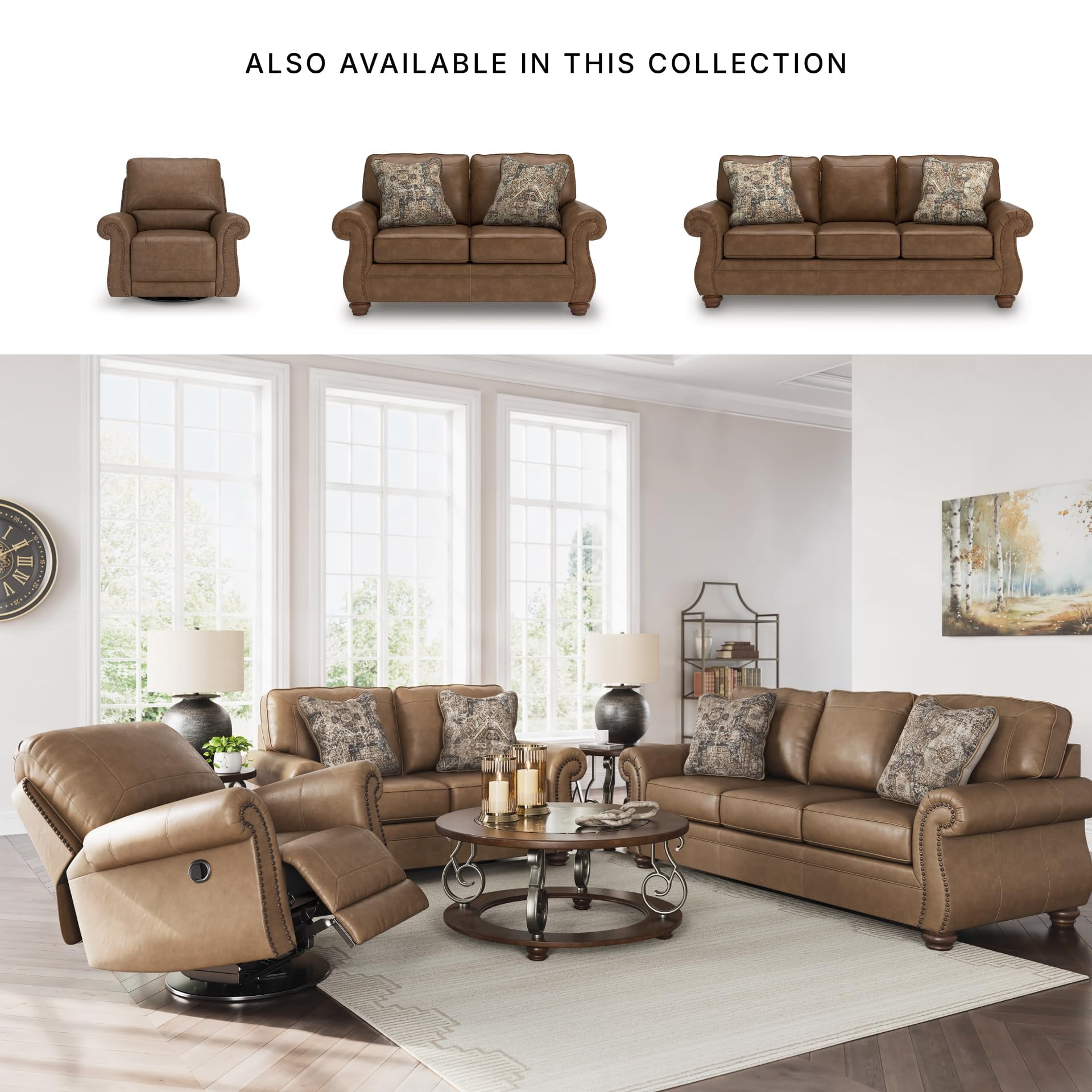 Signature Design by Ashley Shadsburne Brown Sofa