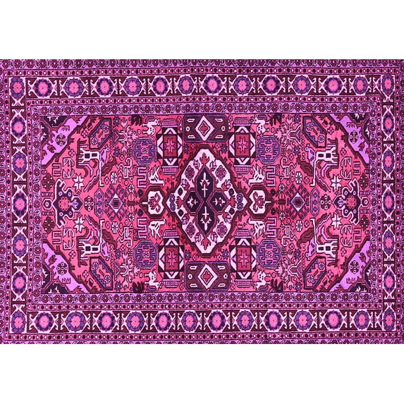 Ahgly Company Indoor Rectangle Persian Pink Traditional Area Rugs, 2' x 4'