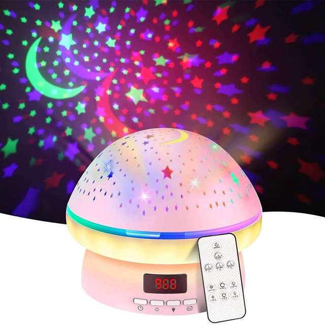 Muyoka Star Projector Night Light con 8 modos de proyección RC Starry Projector Light Rotación de 360 ° Galaxy Sky Proyector Batería / USB Powered Galaxy Light para habitación de niños y adultos Muyoka Hogar