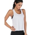 thumbnail image 5 of Women Mesh BacklessTank Top Quick Dry Yoga Gym Sports Tops Shirts Tank Active Stretch Sleeveless Workout Vest, 5 of 6