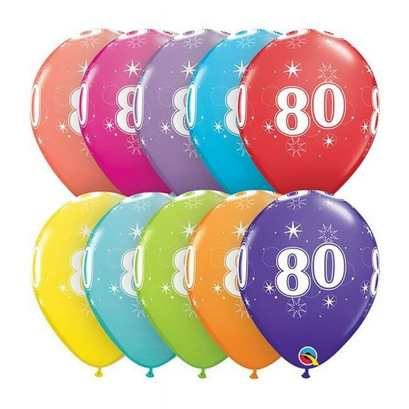 11 inch Qualatex 80-A-Round (6 Pk) Latex Balloons (6 Pack) - Party Supplies Decorations