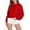 Red, variant on bbymog Girls Fashion Crewneck Sweatshirts Solid Color Boys Sweatshirt Fall Long Sleeve Pullover Crop Tops for Girls 10-12