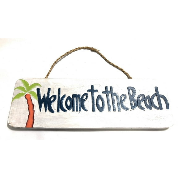 Welcome To The Beach Sign 14" - Coastal Decor | #ort1706835