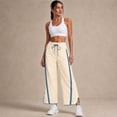 thumbnail image 4 of Carlikeit Women's Wide Leg Track Pants 2026 Lightweight Baggy Y2K Pants with Contrast Stripes Drawstring Elastic Waist Casual Parachute Trousers, 4 of 7