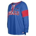 thumbnail image 2 of Women's New Era Royal Buffalo Bills Plus Size Lace-Up Notch Neck Long Sleeve T-Shirt, 2 of 3