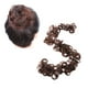 thumbnail image 4 of Extensiones de moño para el cabello, ondulado, rizado, desordenado, donut, moños, pieza de cabello trenzado, postizo para mujeres y niñas (castaño), 4 of 5