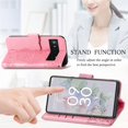 thumbnail image 6 of Wallet Case for Google Pixel 6A, 3D Butterfly Flower PU Leather with Credit Card Slots Holder Folio Phone Cover Case for Google Pixel 6A Rhinestone Pink, 6 of 7