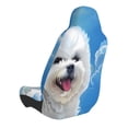 thumbnail image 2 of Wukai Cute Cloud Bichon Frise Full Set Car Seat Covers with Soft Padding Universal Auto Front Seats Protector and Cushion Mat, 2 of 5