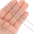 thumbnail image 3 of Nuragold 10k Real White Gold 1.5mm Rope Chain Diamond Cut Necklace (14"-26") Dainty Italian Jewelry for Men & Women, 3 of 7