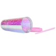 thumbnail image 3 of Double Layer Plastic Cup Creative Paper Card Straw Cup Sequin Water Cup, 3 of 4
