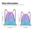 thumbnail image 2 of Xecao Multicolor Glitter Pattern Sports Drawstring Backpack - String Swim Gym Bag with Wet Proof Pocket for Women&Men-Small, 2 of 6