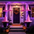 thumbnail image 5 of JHyouerji Witch Hat Hanging Ornament 15x14x14in Pink Halloween Window Party Wall Soft Decor Pendant, 5 of 6