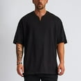 thumbnail image 5 of cfhntfmh Mens Summer Casual Shirts V Neck Tshirts Loose Soft Short Sleeve Solid Color Basic Tees Tops for Beach Vacation, 5 of 7