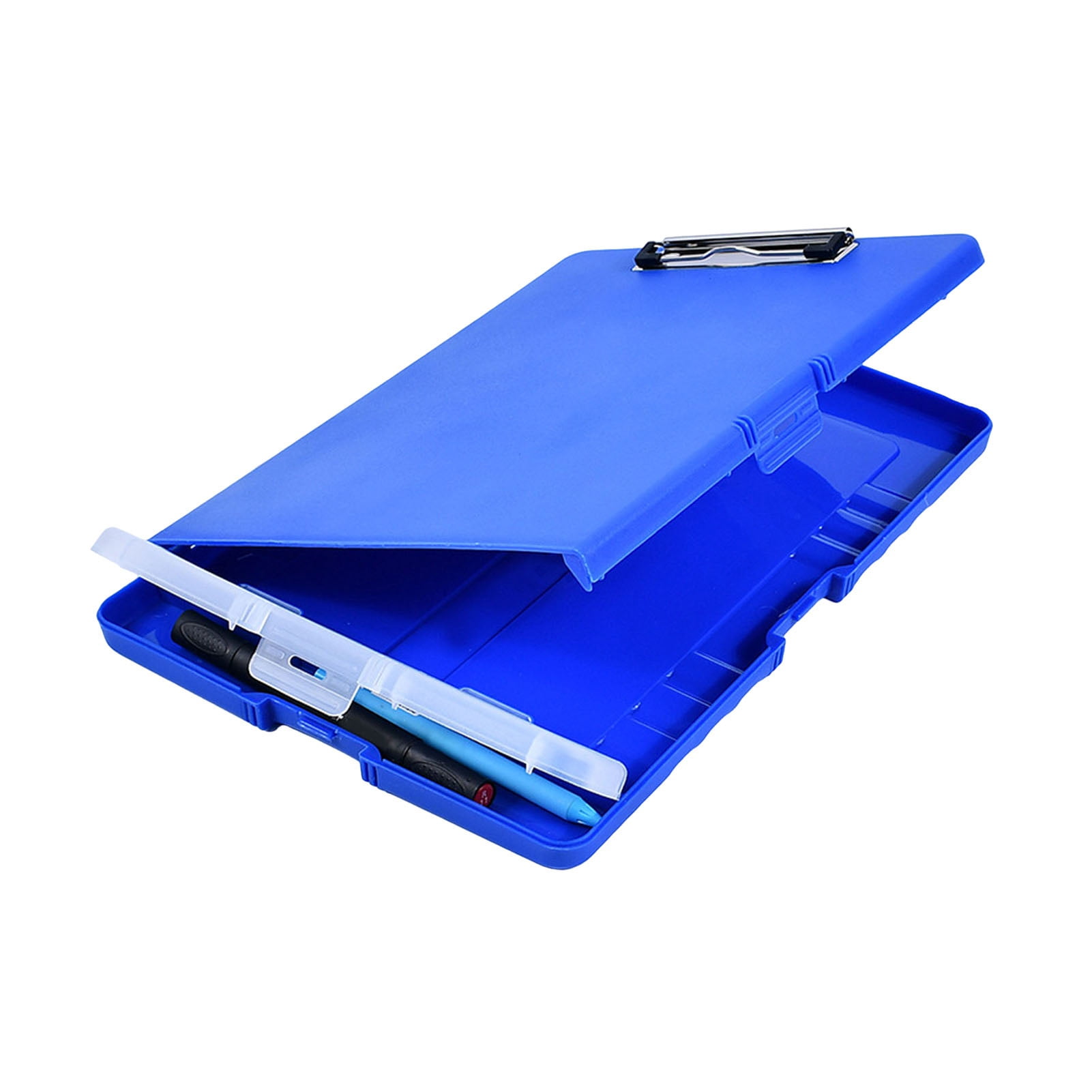 Callipe File Folder Organizer with Strong Lock Non-Slip Clips Hanging Holes 3-in-1 Clipboard Pencil Case File Storage Box