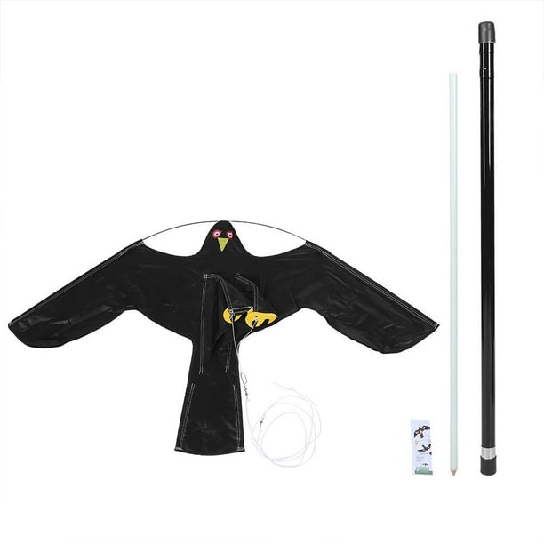 Extendable Bird Repeller Scarer Flying Hawk Kite with 5m Telescopic