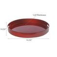 thumbnail image 3 of Plateau De Service Rond Avec Poignée (Rouge), 3 of 3