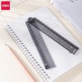 thumbnail image 2 of Deli Folding Straight Ruler 30cm Plastic Half Transparent линейка для школы Shape Graphic Folding Ruler Multifunctional Parallel 2PCS, 2 of 5