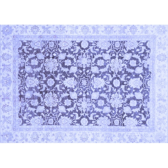 Ahgly Company Indoor Rectangle Oriental Blue Traditional Area Rugs, 4' x 6'