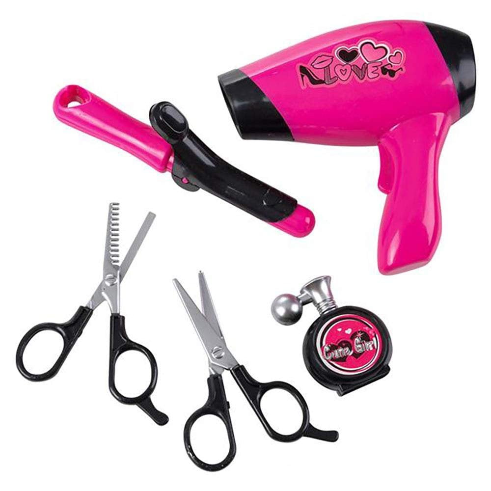 Kicko Hair Stylist Set for Girls 5 Pieces Kids Hairdresser Tools Perfect for Pretend Play