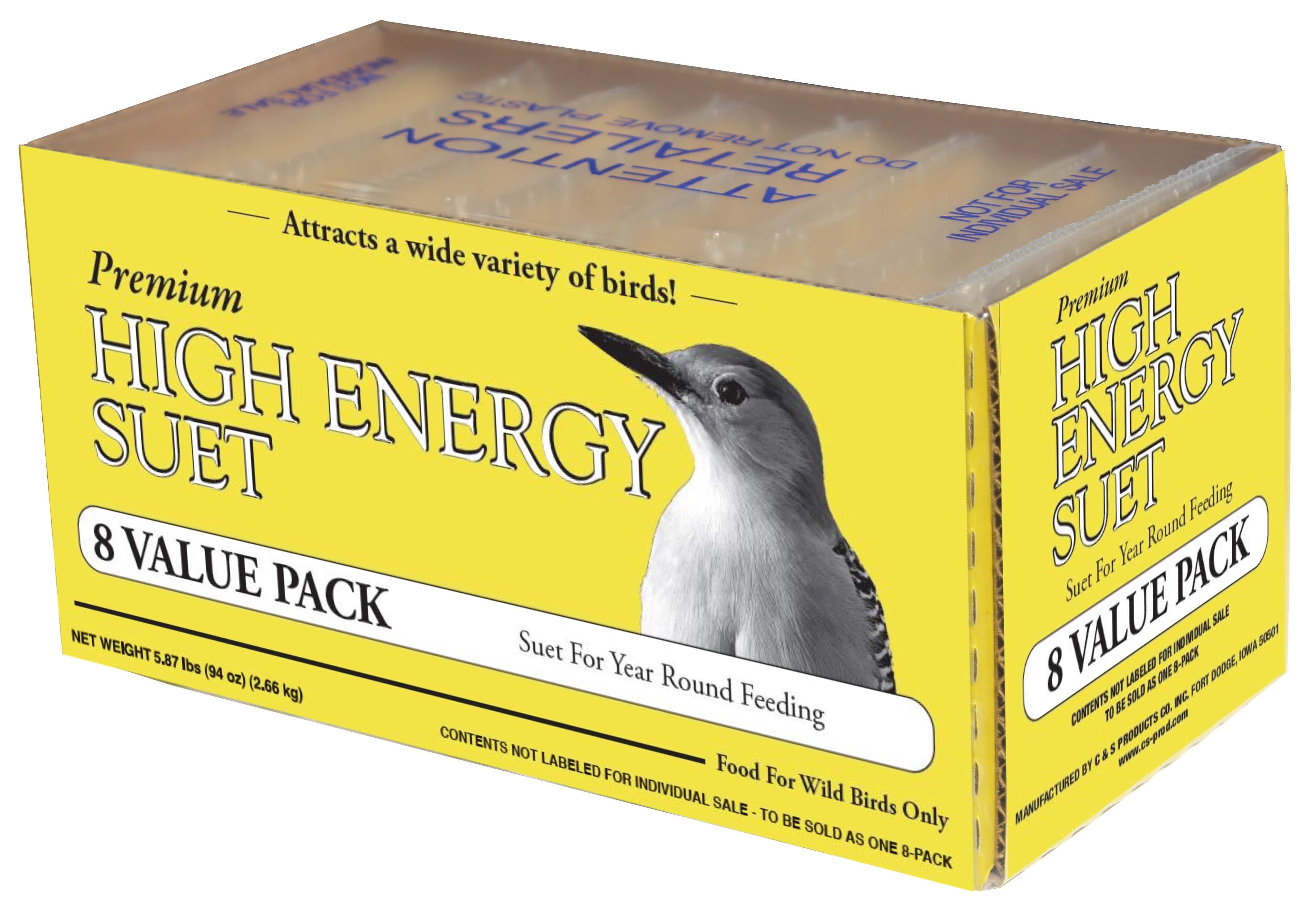 C and S Products CS06598 1 Piece High Energy Suet 3.5 lb