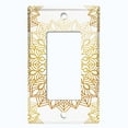 thumbnail image 5 of Metal Light Switch Plate Cover Mandala Yellow Flower Tile Pattern MDL098, 5 of 13