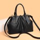thumbnail image 5 of Bolso de mano con textura de cuero plisado para mujer, bandolera multifuncional, informal, sencilla, con forma de concha, nuevo, 2024, 5 of 5