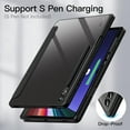 thumbnail image 4 of JETech Case for Samsung Galaxy Tab S9 Ultra 14.6-Inch with S Pen Holder, Clear Transparent PC Back, Shockproof Tri-Fold Stand Tablet Cover, Auto Wake/Sleep (Graphite Black), 4 of 6