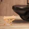 thumbnail image 3 of BESTYASH 1 Set Small Stool for Bathroom Bamboo Foldable 9.43x5.50x5.50in, 3 of 5