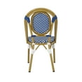 thumbnail image 4 of Noble House Remi Aluminum & Faux Rattan Bistro Chairs in Blue/White (Set of 2), 4 of 8