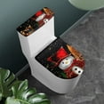 thumbnail image 2 of Renewold 2 Pieces Happy Christmas Toilet Seat Covers Sets Snowman Toilet Lid Cover & Tank Covers Stretchable Round for Bathroom Elongated Lid Cover, 2 of 6