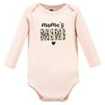 thumbnail image 3 of Hudson Baby Infant Girl Cotton Long-Sleeve Bodysuits, Leopard Hearts, 9-12 Months, 3 of 7