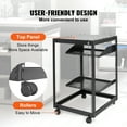 thumbnail image 5 of BENTISM 15U Open Frame Server Rack, 15''-40'' Adjustable Depth, Free Standing or Wall Mount Network Server Rack, 4 Post AV Rack with Casters Two Shelves, 5 of 9