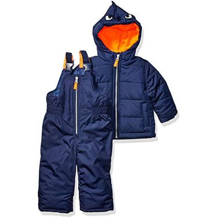 Carter's Boys' Baby Heavyweight 2-Piece Skisuit Snowsuit, Green Monster, 18 Months